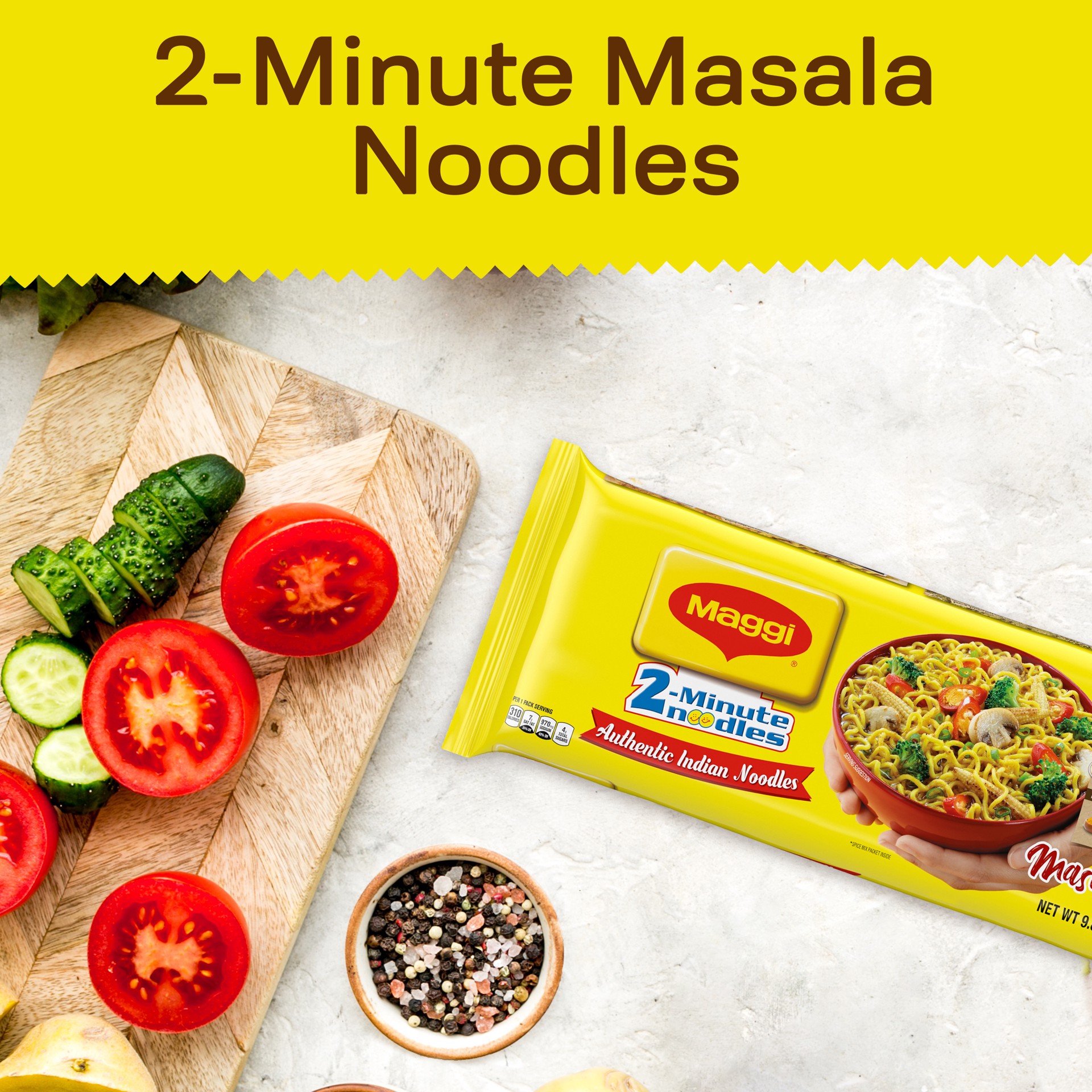 Maggi 2-Minute Noodles Masala 9.87 oz (280g) English 9 oz