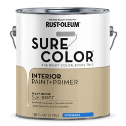 Rust-Oleum Sure Color Interior Wall Paint - Soft Beige, 128 fl oz
