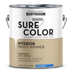 Rust-Oleum Sure Color Interior Wall Paint - Soft Beige, 128 fl oz