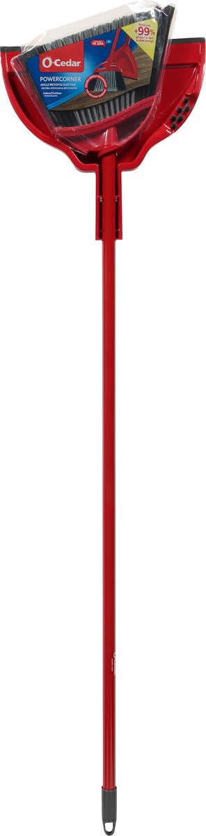 slide 8 of 9, O-Cedar Powercorner One Sweep Broom & Step-On Dust Pan 1 Kit, 1 ct