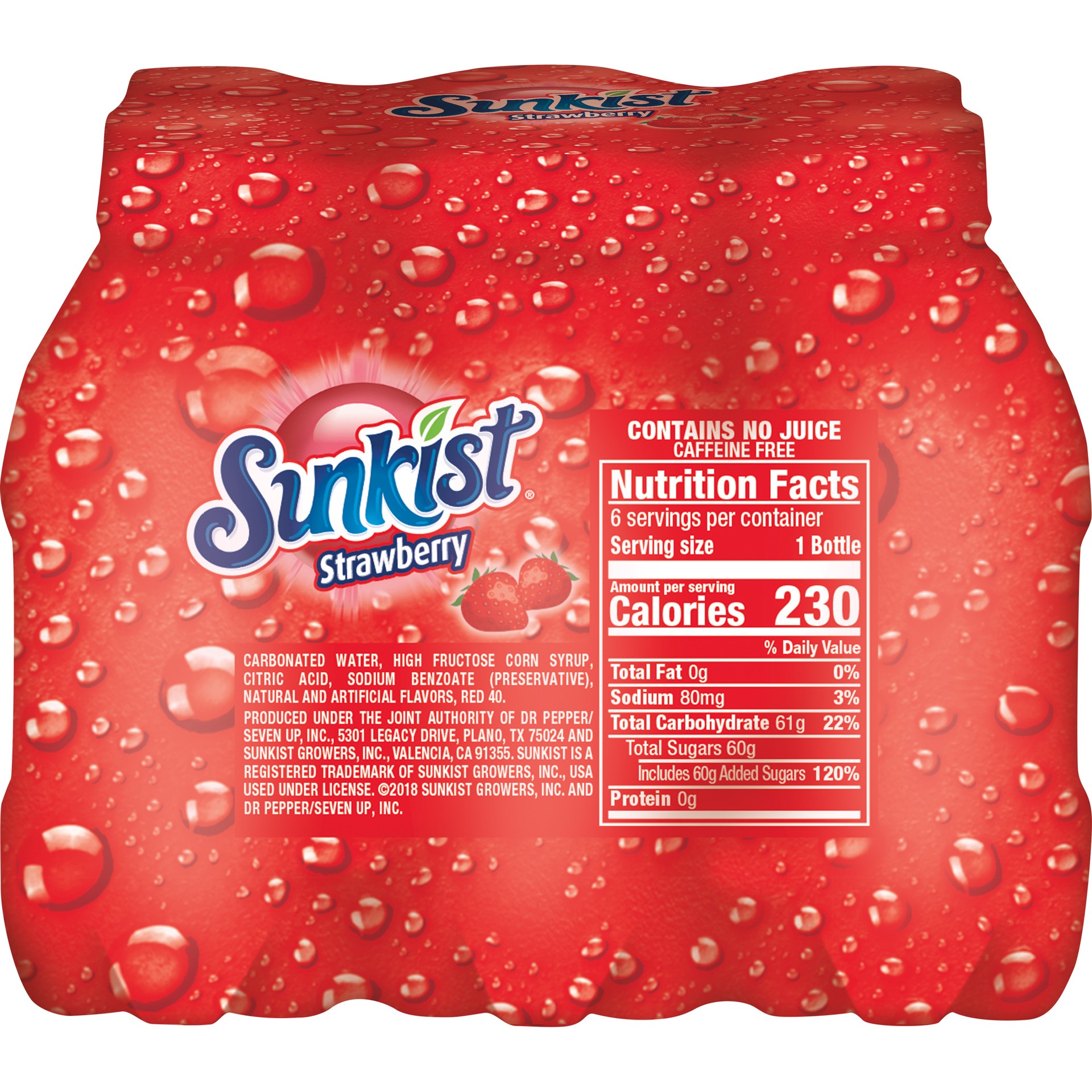 slide 3 of 5, Sunkist Strawberry Soda- 6 ct, 6 ct