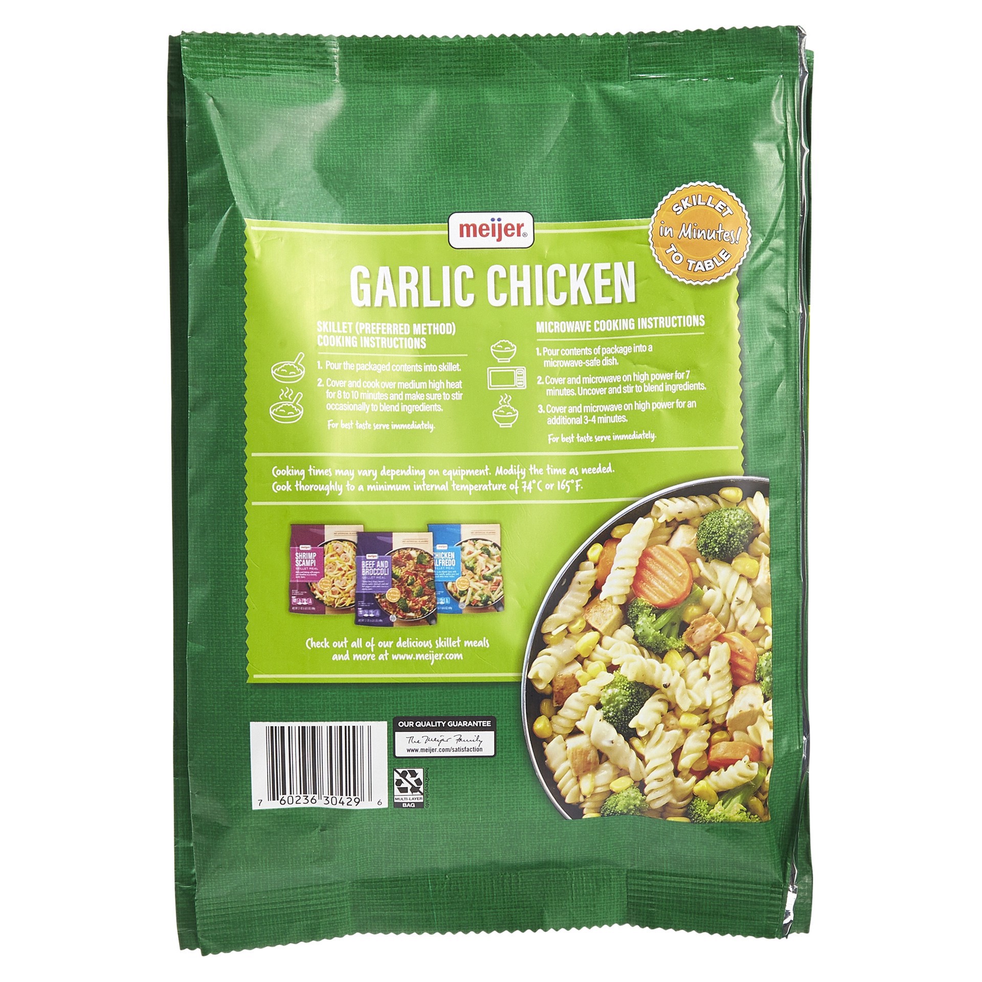 slide 21 of 25, Meijer Garlic Chicken Skillet Meal, 21 oz