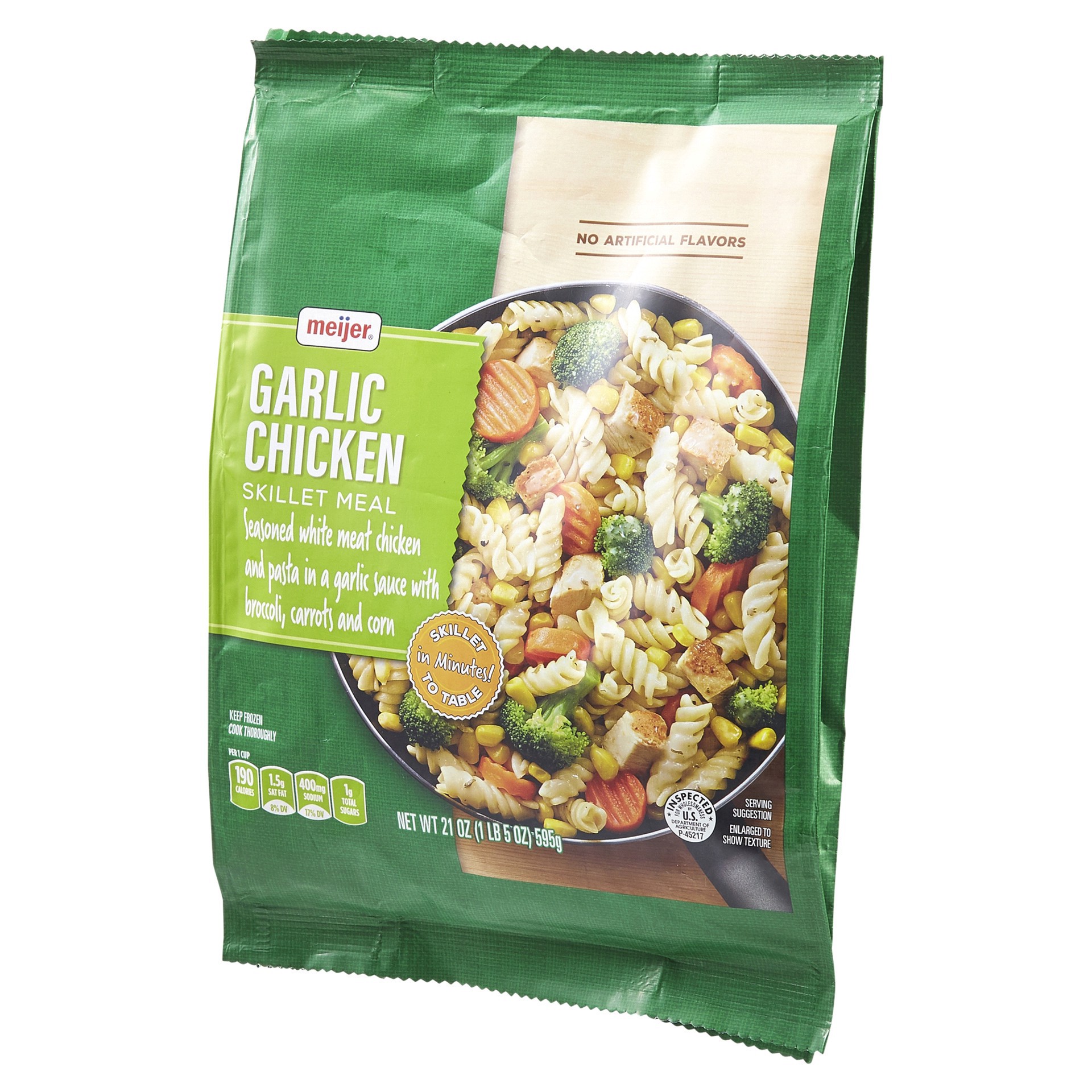 slide 2 of 25, Meijer Garlic Chicken Skillet Meal, 21 oz