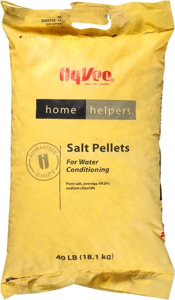 slide 1 of 1, Hy-Vee Salt Pellets, 40 lb