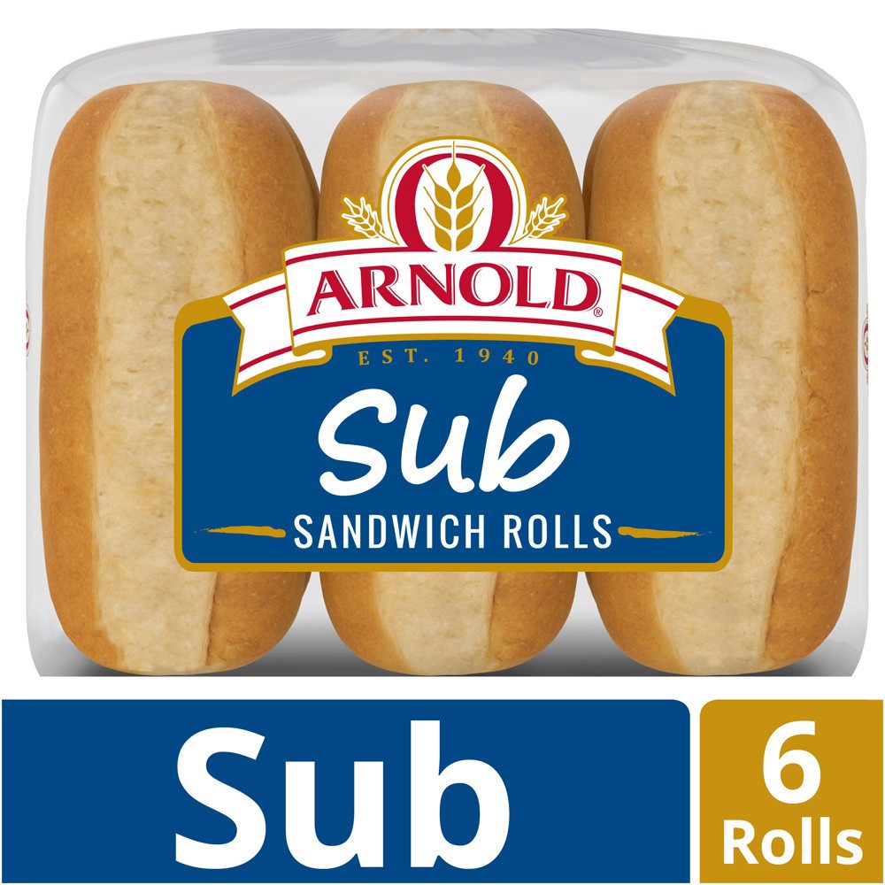 slide 9 of 9, Arnold Sub Rolls, 6 count, 15 oz, 6 ct