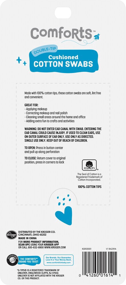 slide 3 of 3, Comforts Double Tip Cushioned Cotton Swabs, 500 ct