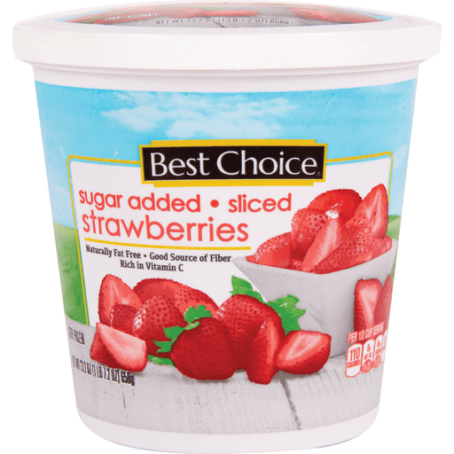 slide 1 of 1, Best Choice Frozen Sliced Strawberries, 23 oz