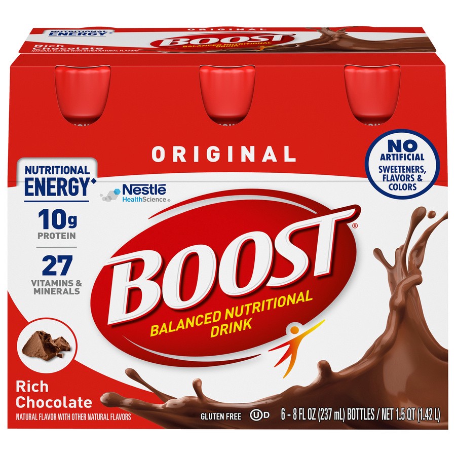 slide 1 of 1, Boost Original Nutritional Shake - Chocolate - 6pk, 