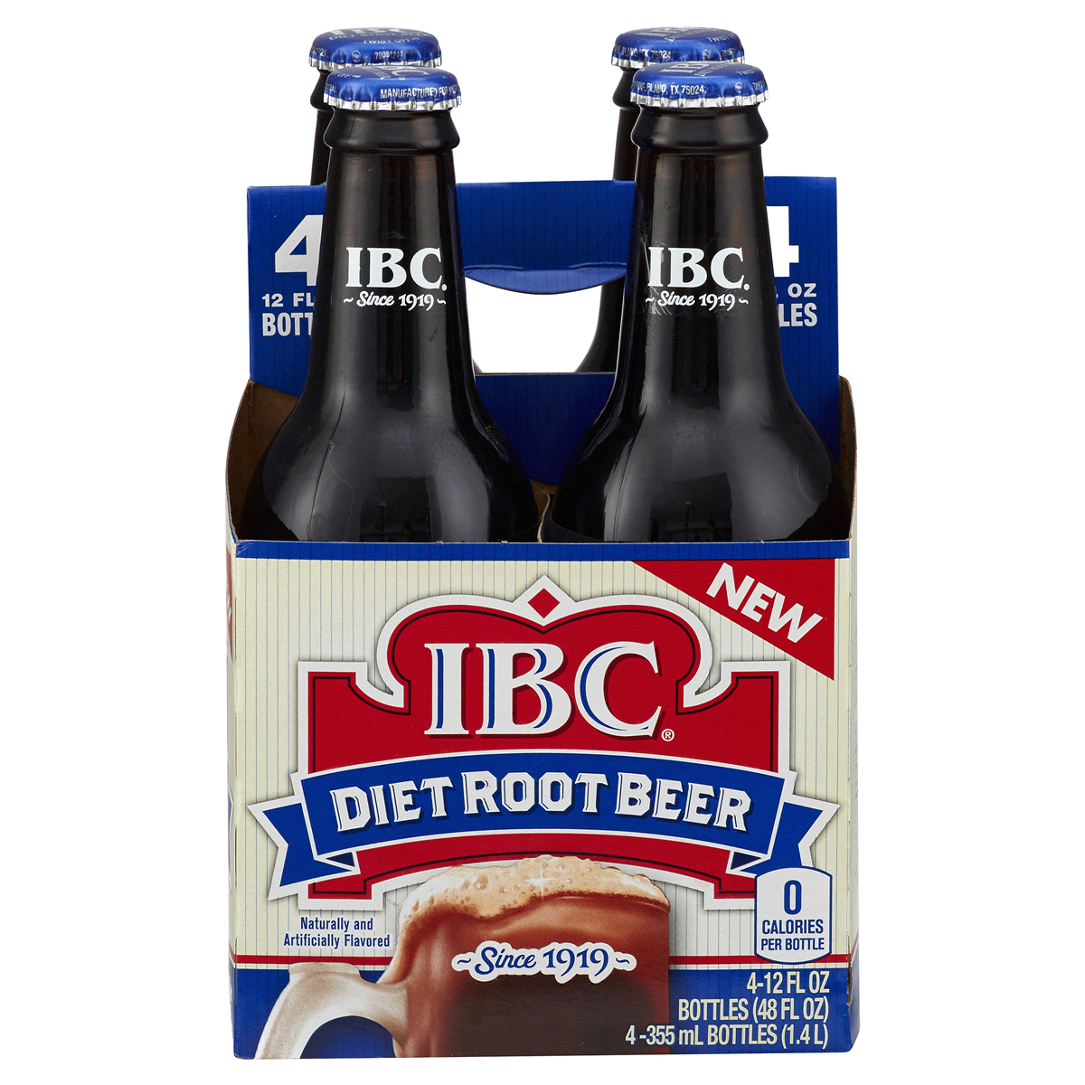 slide 1 of 4, IBC Diet Root Beer, 4; 12 fl oz