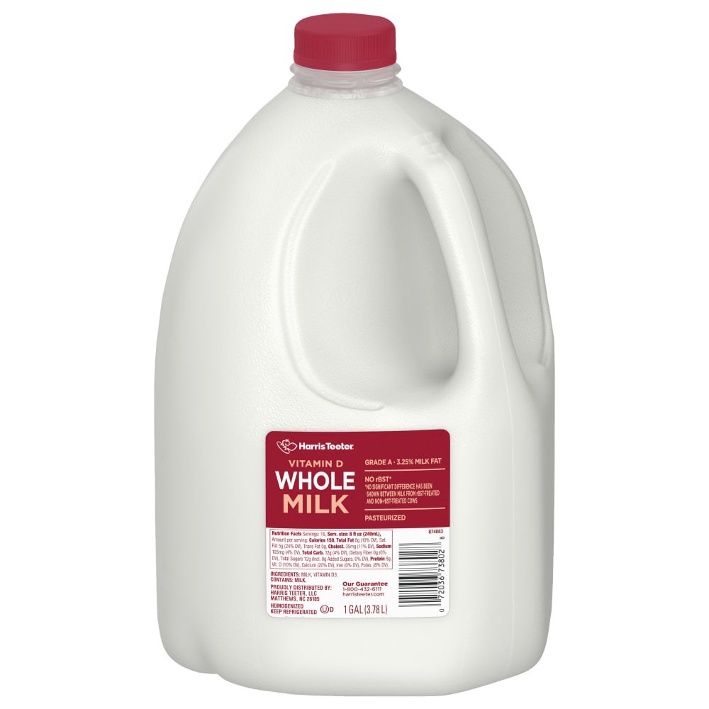 slide 1 of 1, Harris Teeter Whole Milk, 1 gal