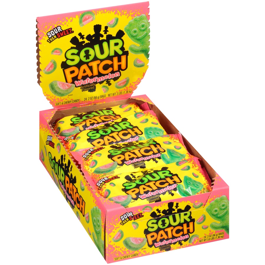 slide 2 of 8, Sour Patch Kids Watermelon Soft & Chewy Candy, 2 oz