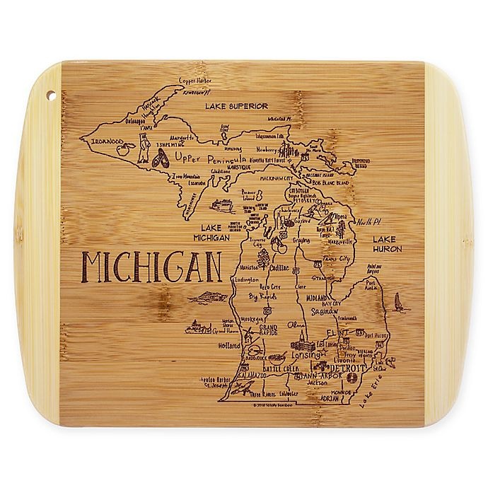 slide 1 of 1, Totally Bamboo Michigan Slice of Life Cutting Board, 1 ct