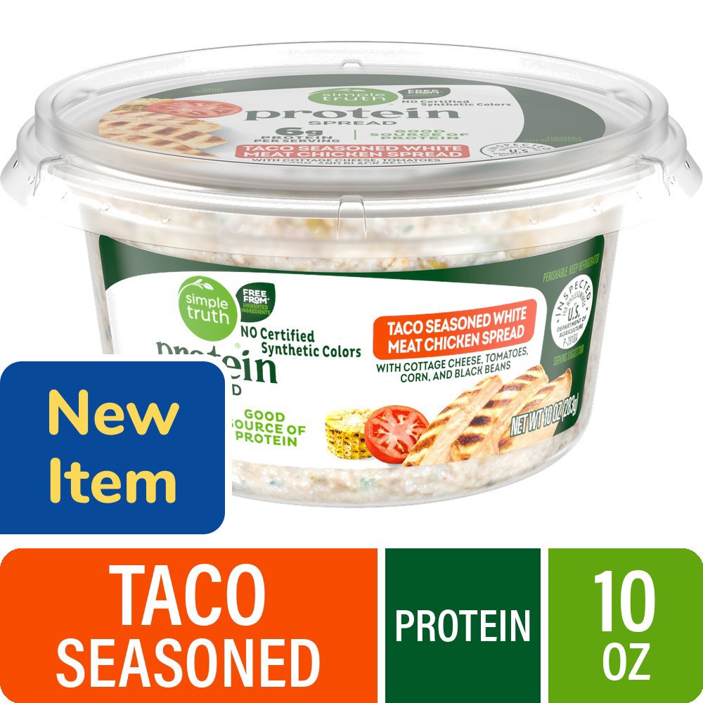 slide 1 of 1, Simple Truth® Protein Taco Seasoned Chicken Dip, 10 oz