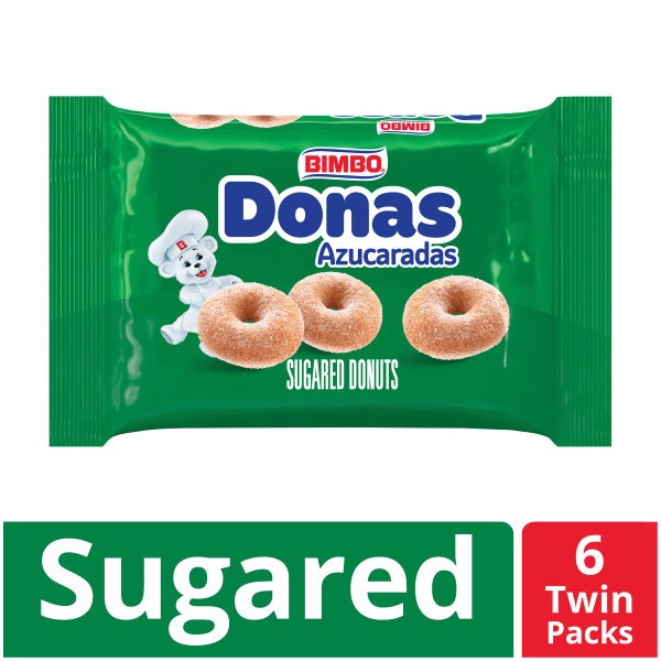 slide 1 of 5, Bimbo Donas Sugared Donuts, 6 ct; 11.54 oz