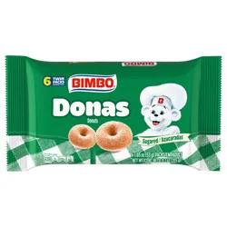 Bimbo Donas Azucaradas Sugared (Club Pack) Donuts, 6 twin packs, 11.1 oz