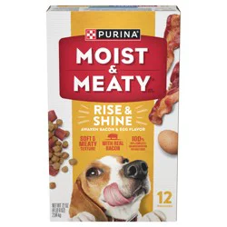 Moist & Meaty Purina Moist and Meaty Rise and Shine Awaken Bacon and Egg Flavor Soft Dog Food Pouches - 12 ct. Pouch