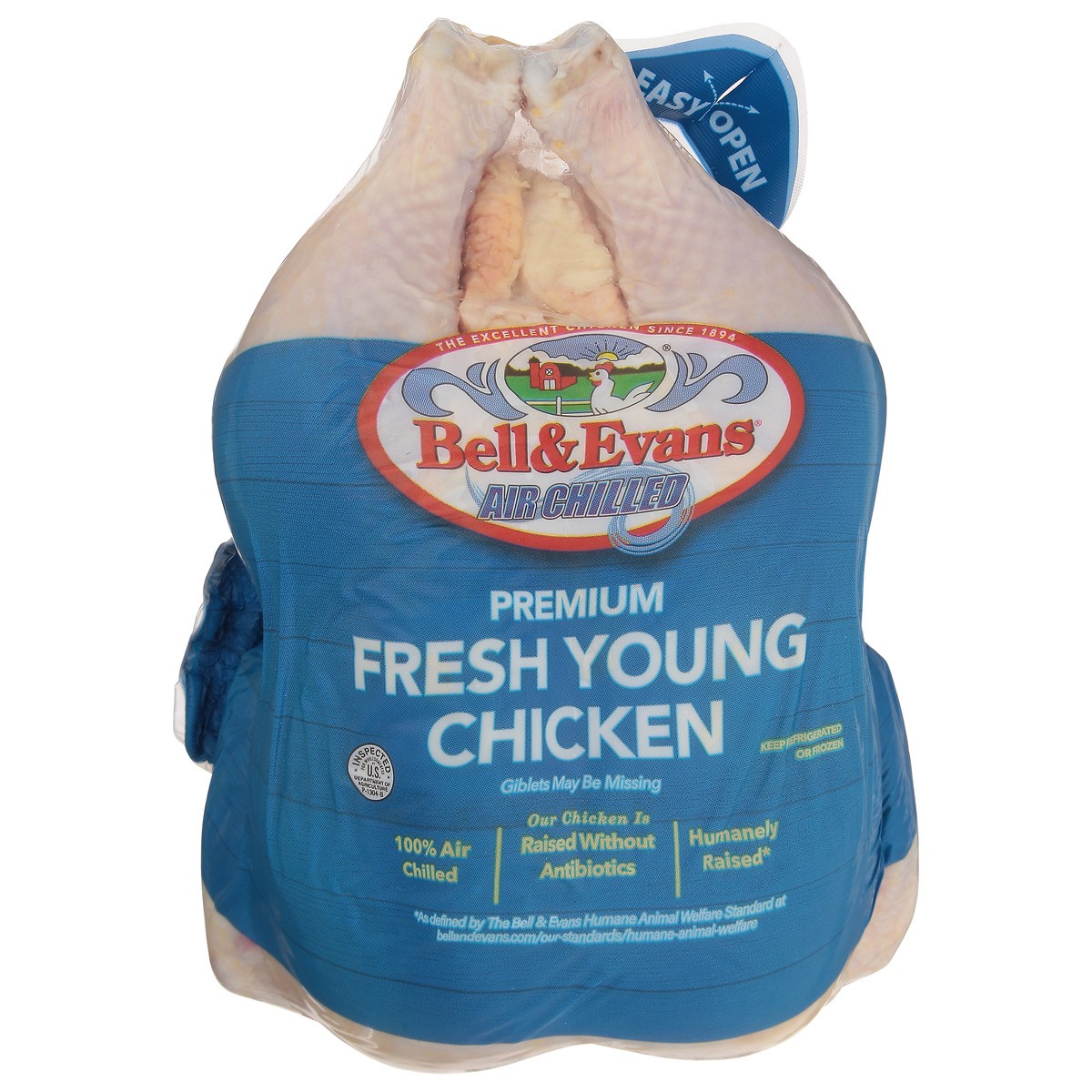 slide 1 of 12, Bell & Evans Premium Fresh Young Chicken 1 ea, per lb