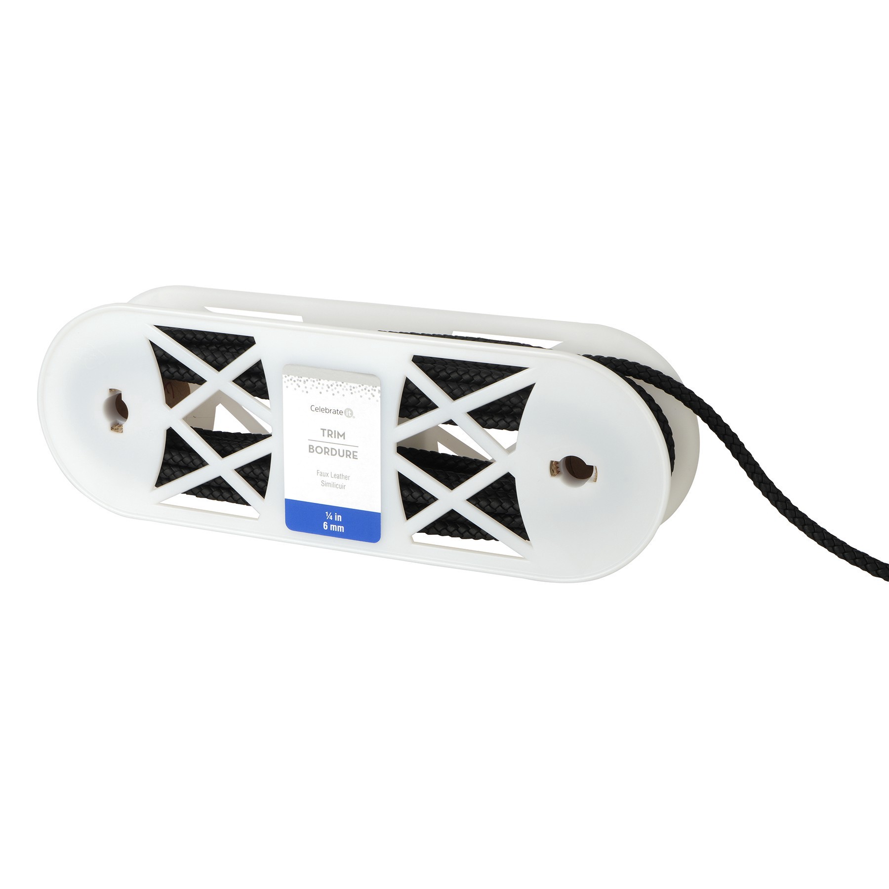 slide 3 of 3, 1/4" Black Faux Leather Trim By Celebrate It, 