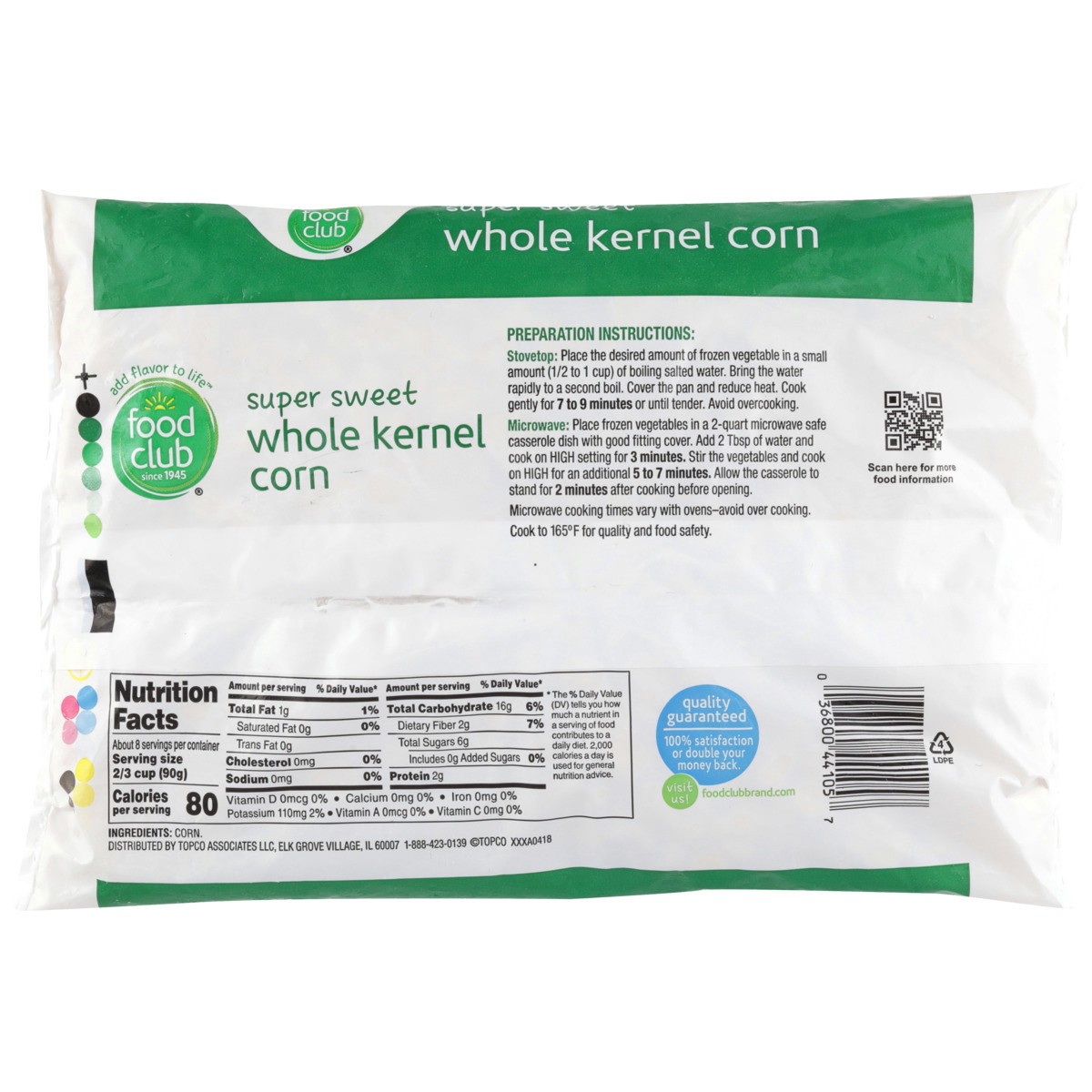 slide 9 of 9, Food Club Super Sweet Whole Kernel Corn, 24 oz