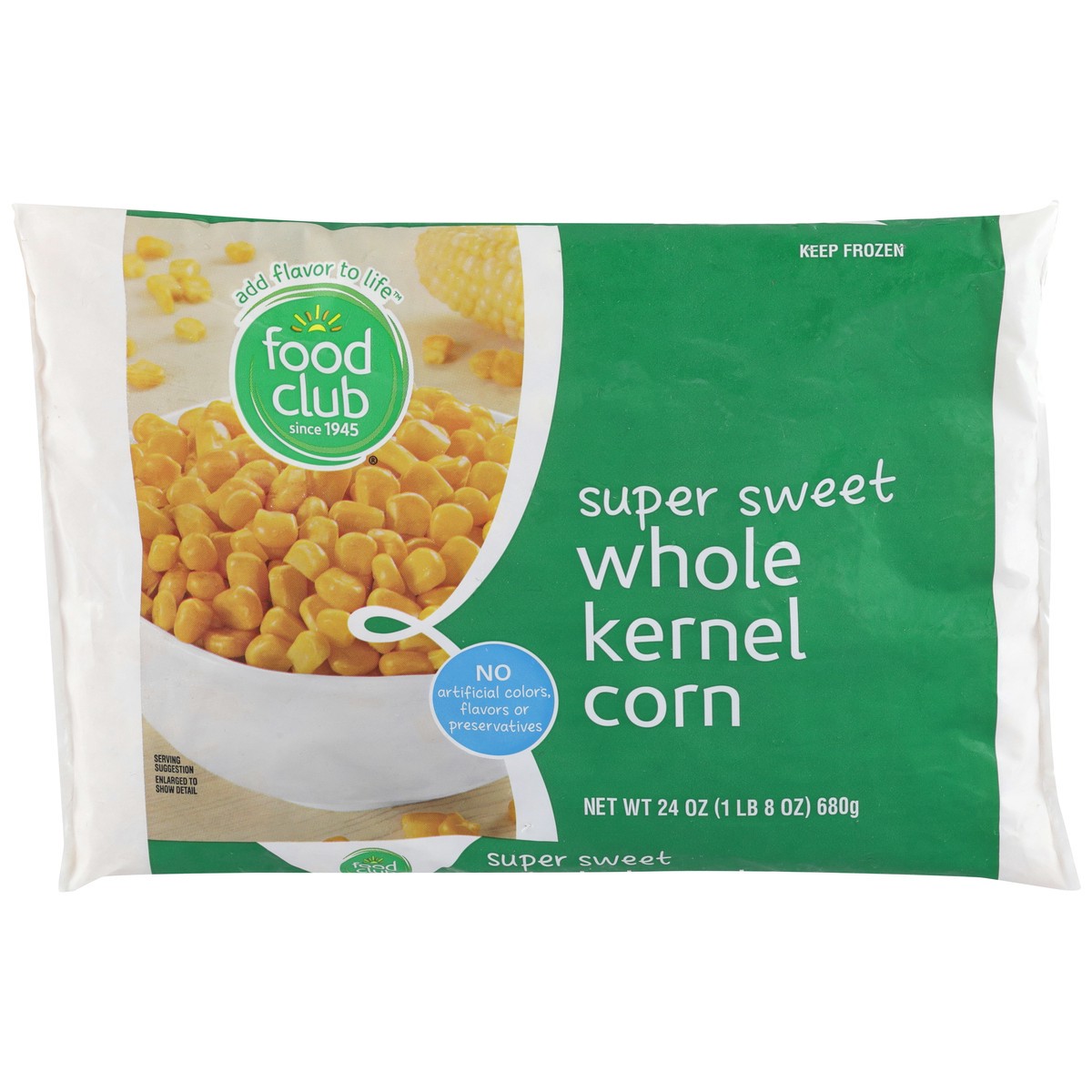 slide 1 of 9, Food Club Super Sweet Whole Kernel Corn, 24 oz