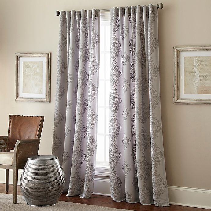 slide 1 of 2, Baxton Studio Talia Rod Pocket/Back Tab Window Curtain Panel - Grey, 84 in