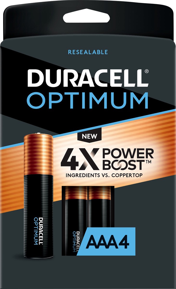 slide 6 of 6, Duracell Optimum Alkaline AAA Batteries, 4 ct
