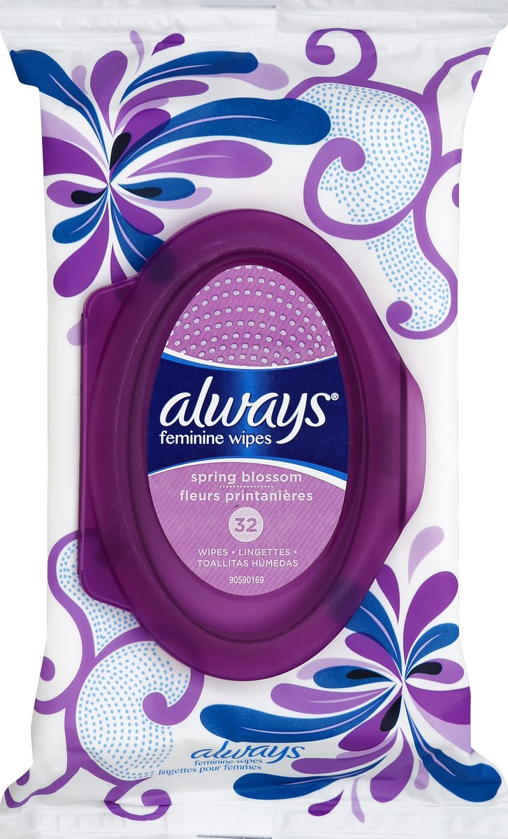 slide 2 of 5, Always Feminine Wipes 32 ea, 32 ct