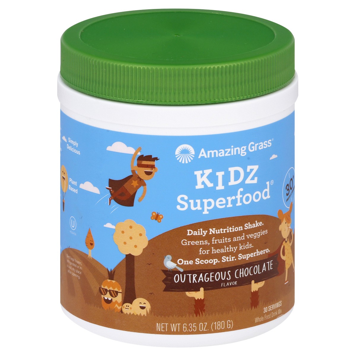 slide 3 of 13, Amazing Grass Outrageous Chocolate Flavor Kidz Superfood 6.35 oz, 6.35 oz