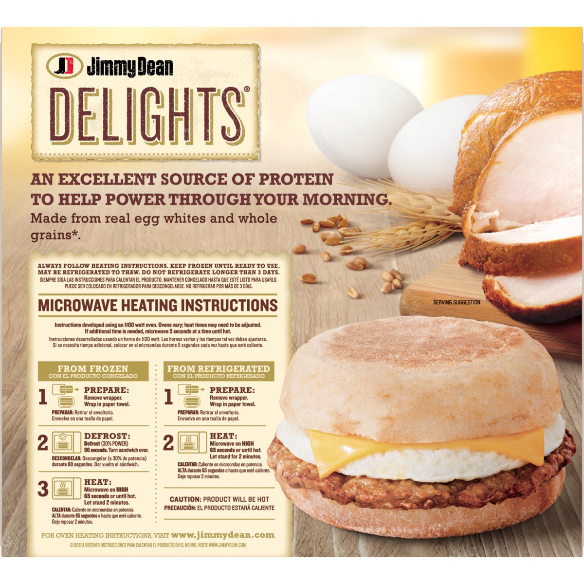 slide 2 of 9, Jimmy Dean Delights English Muffin Breakfast Sandwiches with Applewood Smoke Chicken Sausage, Egg White, and Sharp American Cheese, Frozen, 4 Count, 4 ct; 20.4 oz