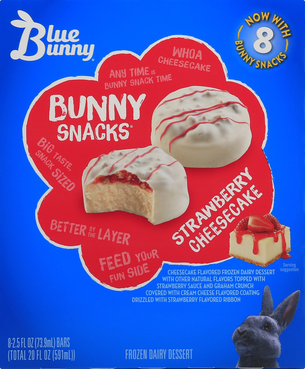 slide 2 of 13, Blue Bunny Strawberry Cheesecake Bunny Snacks 8.0 ea, 8 ct