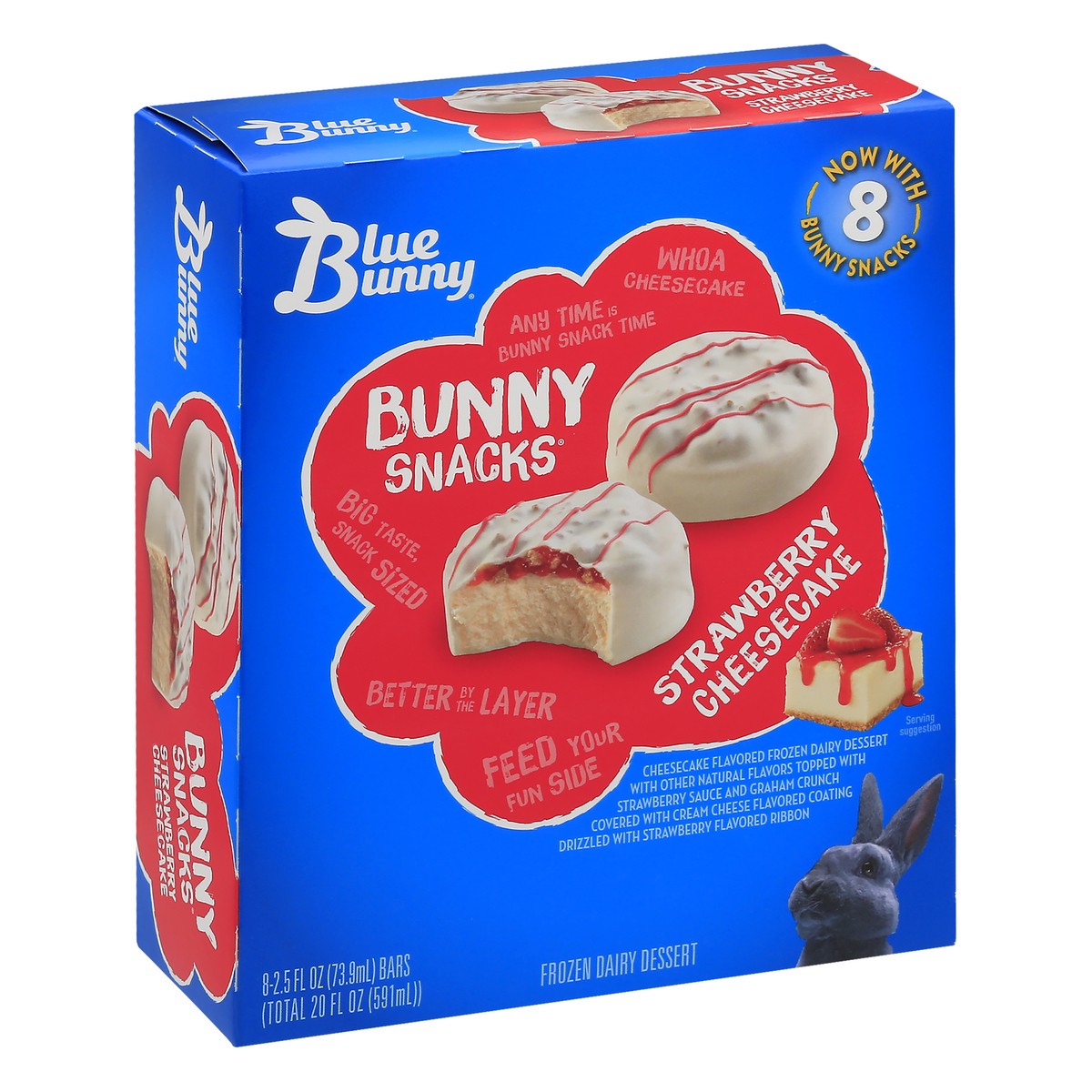 slide 3 of 13, Blue Bunny Strawberry Cheesecake Bunny Snacks 8.0 ea, 8 ct