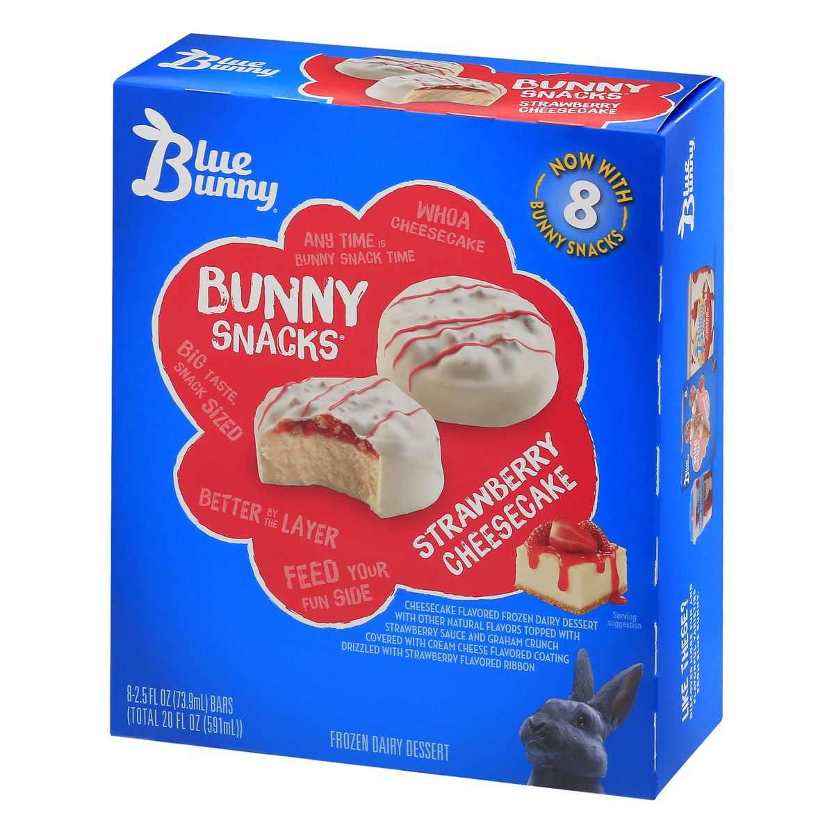 slide 6 of 13, Blue Bunny Strawberry Cheesecake Bunny Snacks 8.0 ea, 8 ct