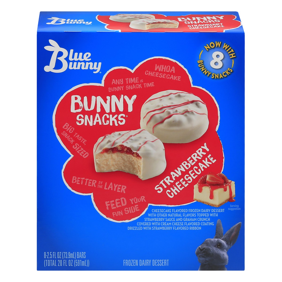 slide 1 of 13, Blue Bunny Strawberry Cheesecake Bunny Snacks 8.0 ea, 8 ct