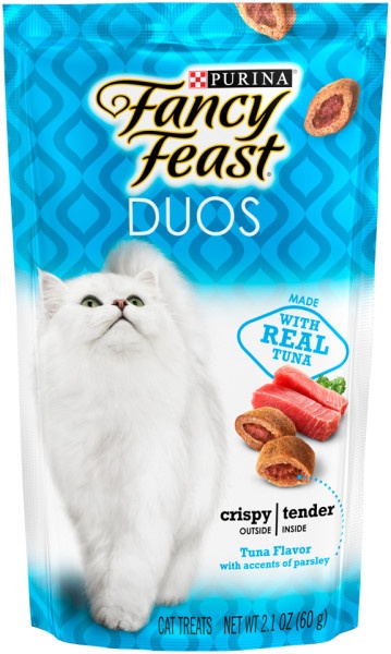 slide 1 of 1, Fancy Feast Duos Tuna Cat Treats, 2.1 oz