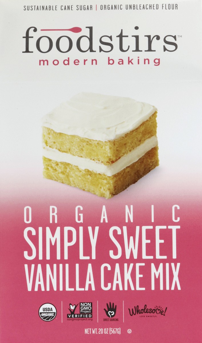 slide 2 of 4, Foodstirs Modern Baking Organic Simply Sweet Vanilla Cake Mix, 20 oz