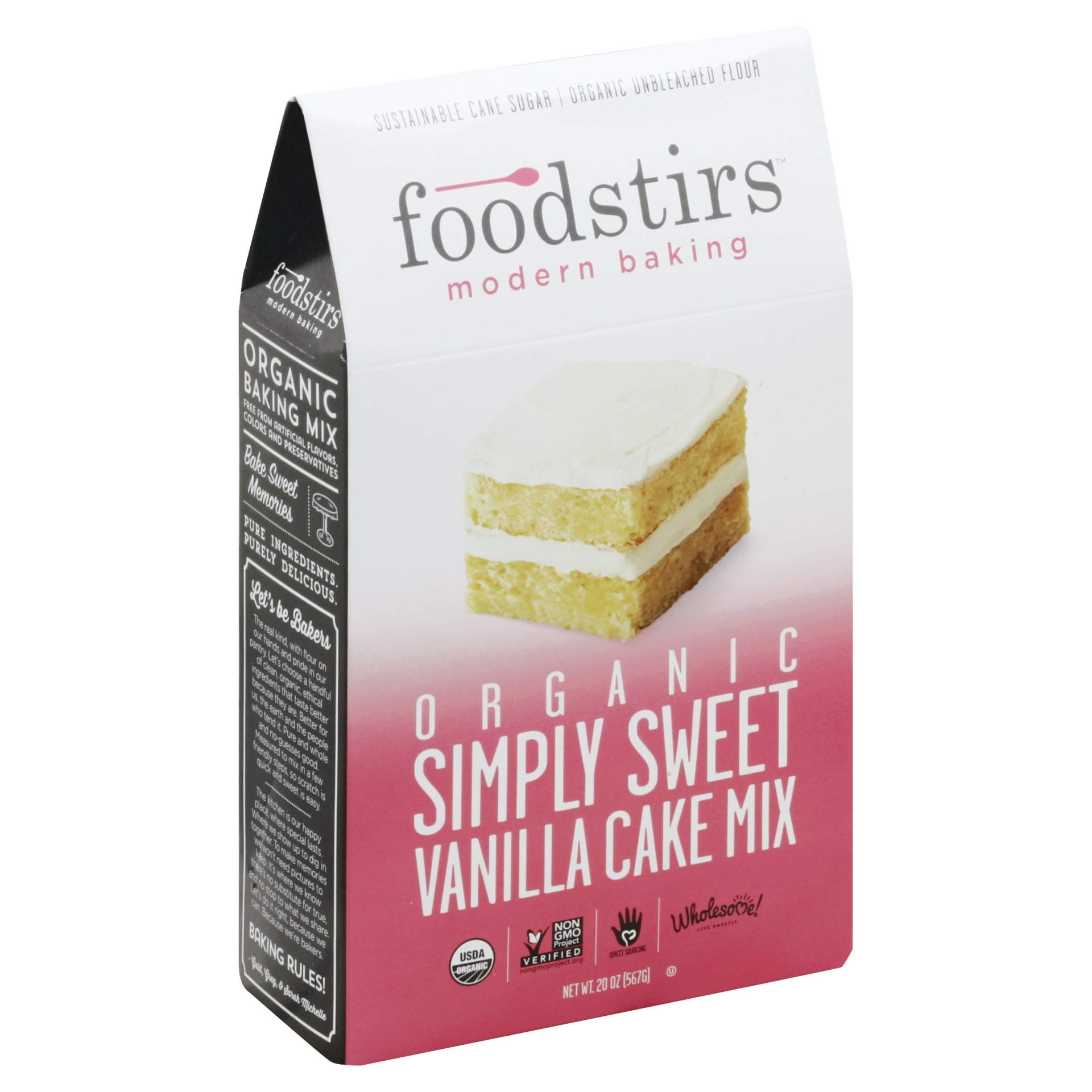 slide 1 of 4, Foodstirs Modern Baking Organic Simply Sweet Vanilla Cake Mix, 20 oz