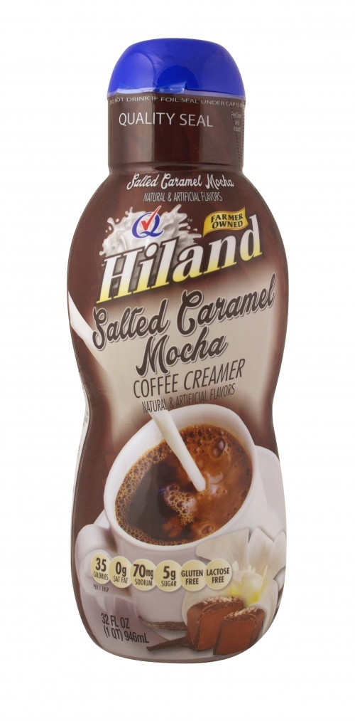 slide 1 of 1, Hiland Dairy Salted Caramel Mocha Coffee Creamer, 32 oz