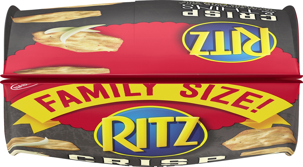 slide 4 of 8, Ritz Cream Cheese & Onion Crisps, Family Size, 10 oz