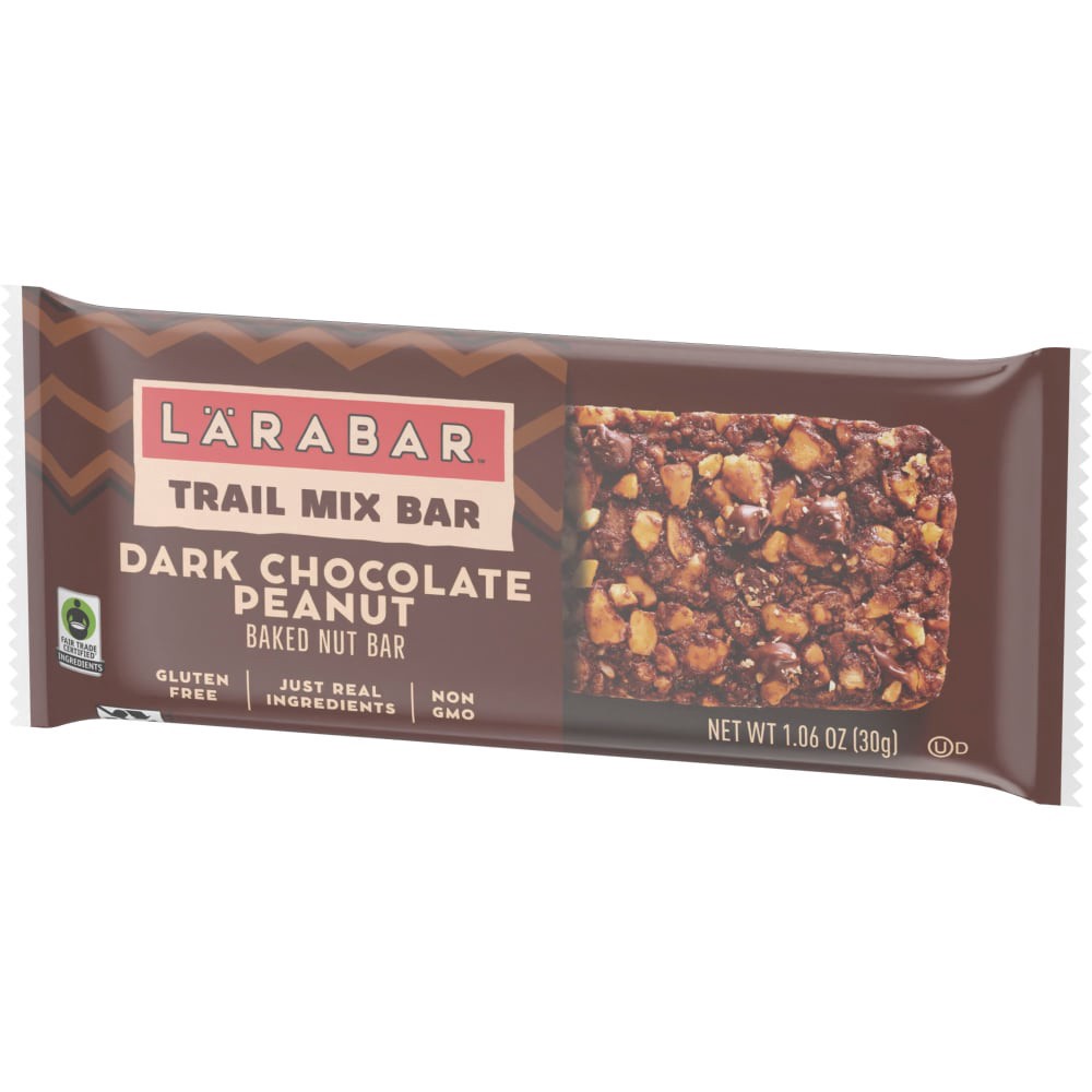 slide 2 of 3, LÄRABAR Trail Mix Dark Chocolate Peanut Baked Nut Bar, 1.06 OZ, 1.06 oz