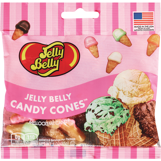 slide 1 of 1, Jelly Belly Mellocreme Candy Cones, 3 oz