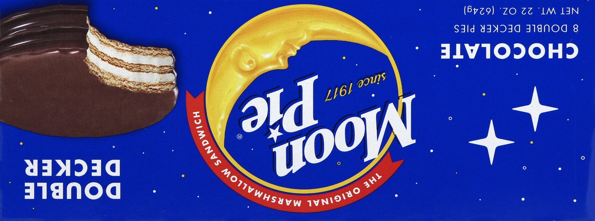 slide 4 of 5, Moon Pie, Chocolate, Double Decker, 8 ct