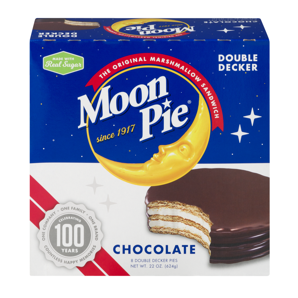 slide 1 of 5, Moon Pie, Chocolate, Double Decker, 8 ct