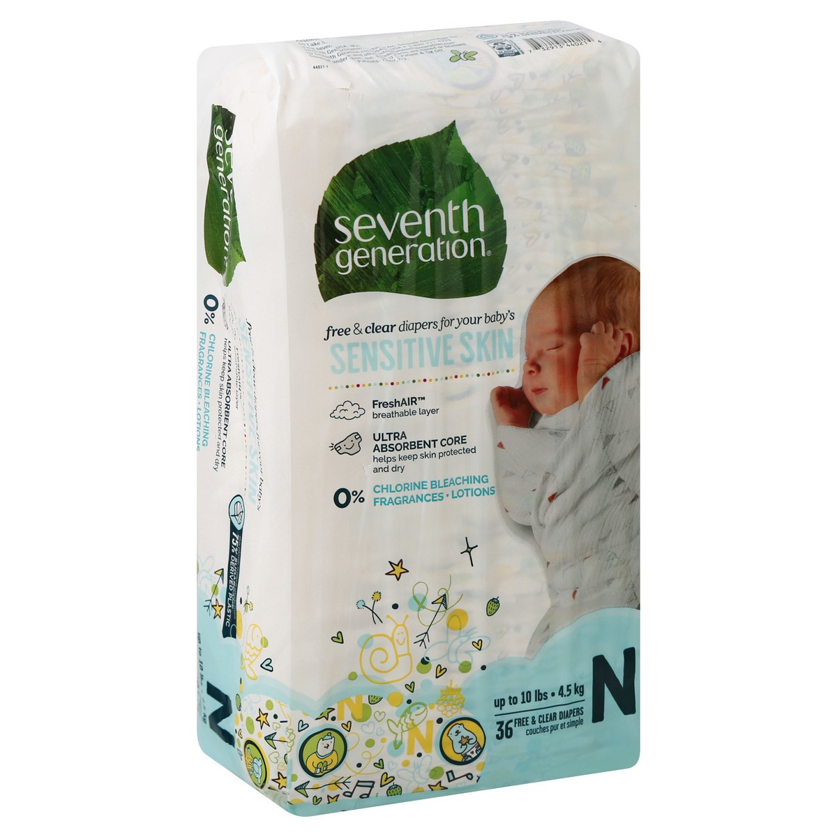 slide 2 of 11, Seventh Generation Diapers 36 ea, 36 ct