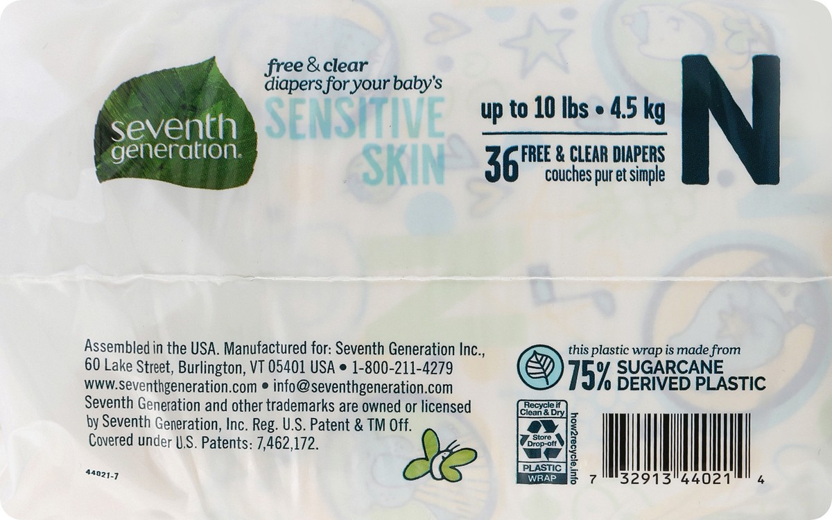 slide 9 of 11, Seventh Generation Diapers 36 ea, 36 ct