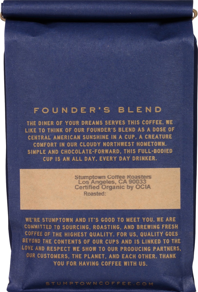 slide 6 of 12, Stumptown Coffee Founder's Blend Vanilla & Cocoa Powder Organic Whole Bean Coffee Stand Up Bag - 12 oz, 12 oz