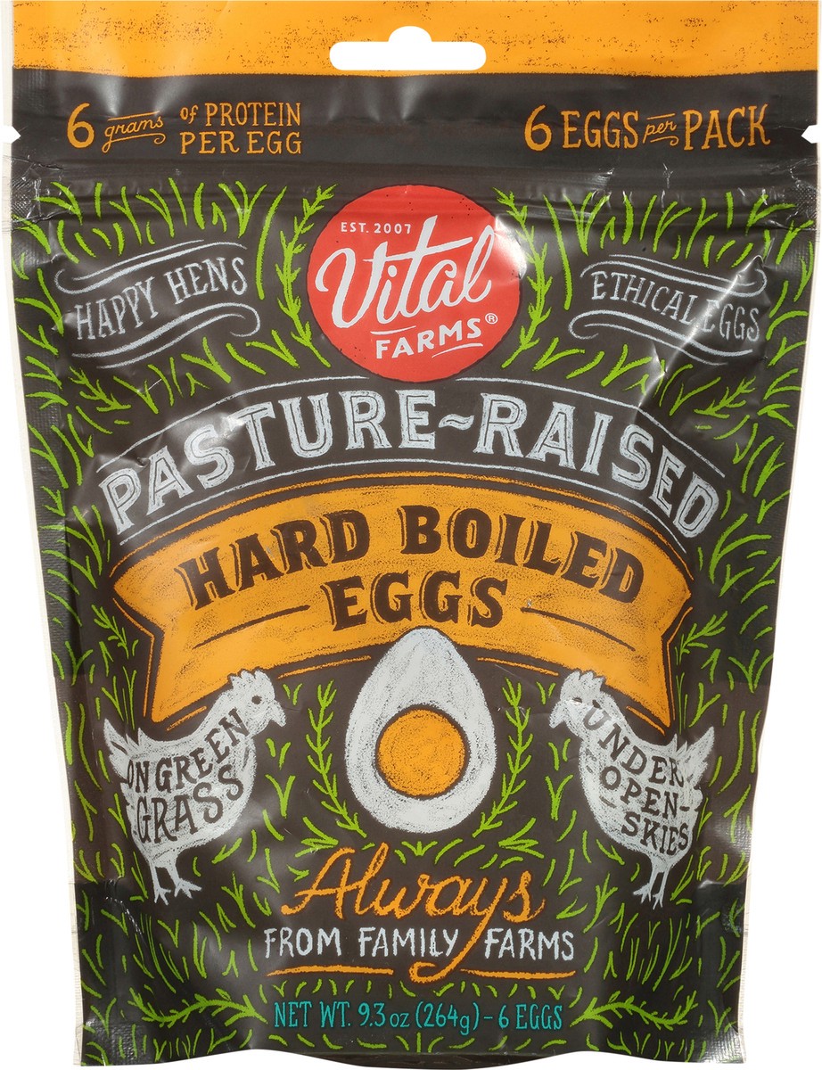 slide 6 of 14, Vital Farms Hard Boiled Pasture-Raised Eggs 6 ea, 6 ct