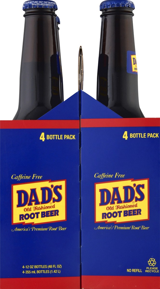 slide 9 of 13, Dad's Root Beer Caffeine Free Root Beer 4 - 12 oz Bottles, 4 ct