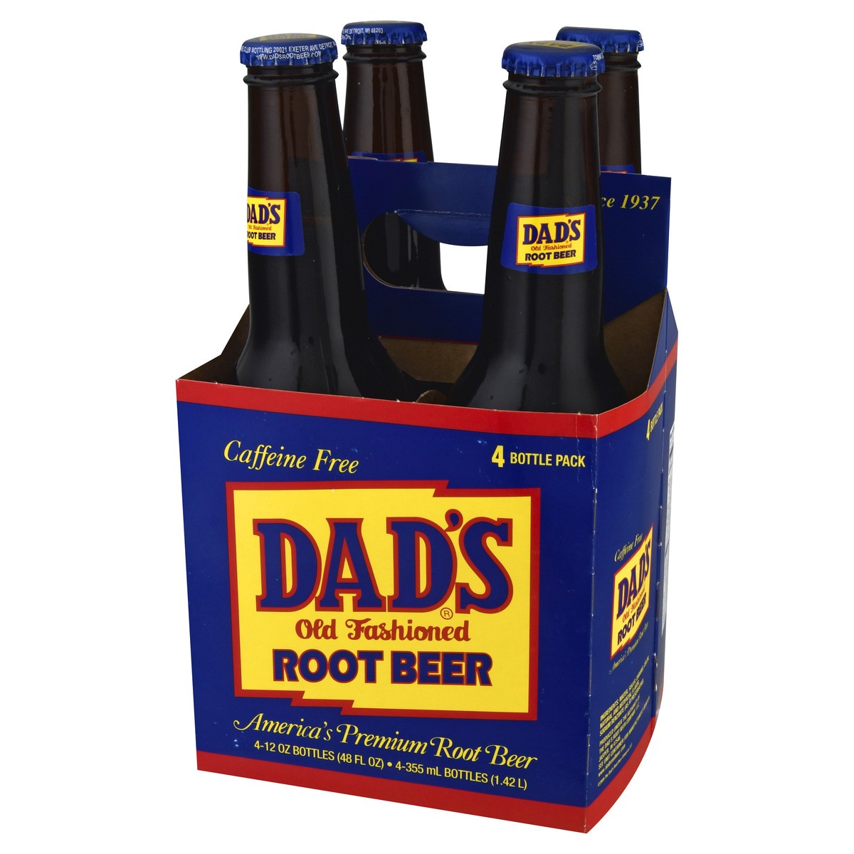 slide 4 of 13, Dad's Root Beer Caffeine Free Root Beer 4 - 12 oz Bottles, 4 ct