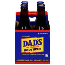 Dad's Root Beer Caffeine Free Root Beer - 4 ct