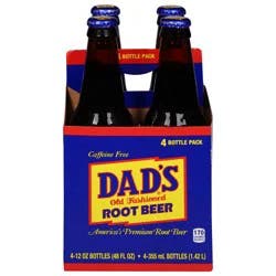 Dad's Root Beer Caffeine Free Root Beer - 4 ct